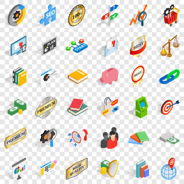 ATM图标设置等距样式图片下载