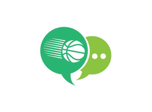 在篮球拍摄聊天图标的标志设计图片下载