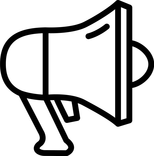 扁平风格的APP UI扩音器线性图标图片下载