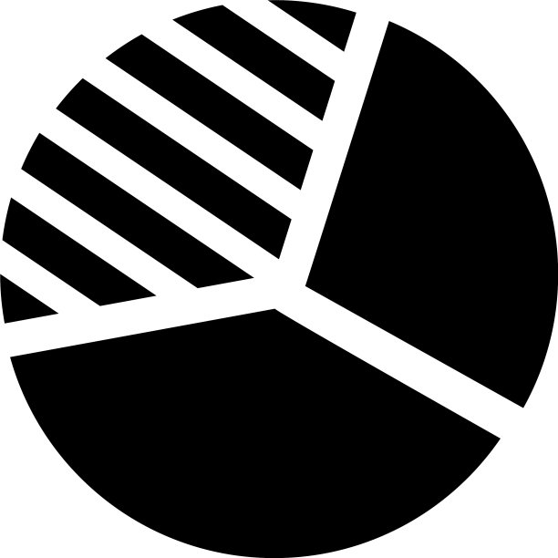 扁平风格饼图图标，适用APP UI网站图片下载
