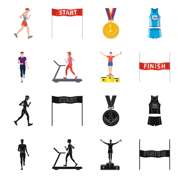 运动及优胜者标志图片下载