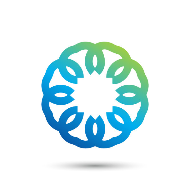 抽象典雅的花卉标志图标设计图片下载