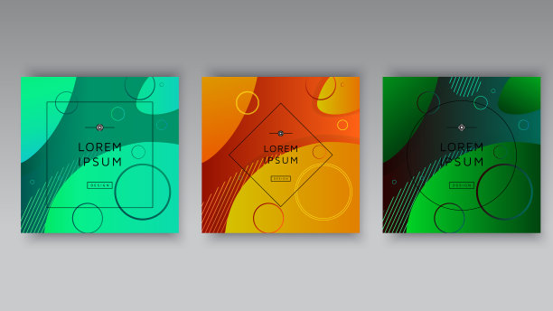 旗帜封面设置现代抽象模板图片下载