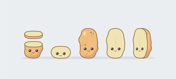 萌萌可爱的土豆套餐图片下载