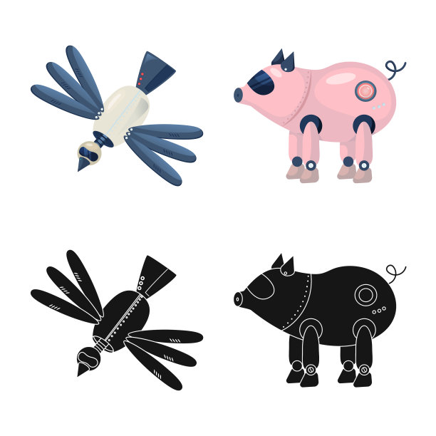 孤立物体玩具和科学标志集图片下载