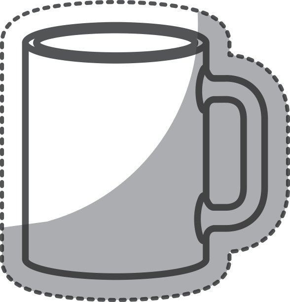 隔离咖啡杯设计图片下载