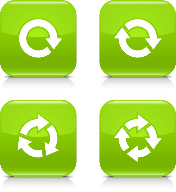 绿色箭头刷新刷新旋转重复图标图片下载