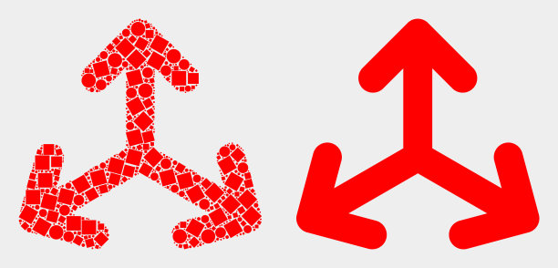 像素化和平面扩展箭头图标图片下载