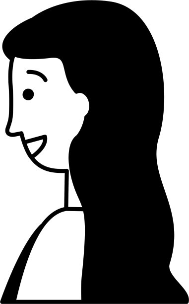 肖像女人的性格在白色的背景图片下载