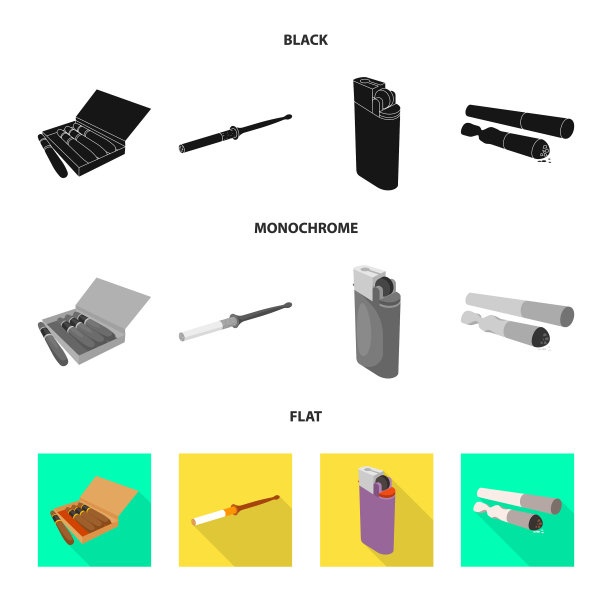 孤立物体配件和危害标志集图片下载