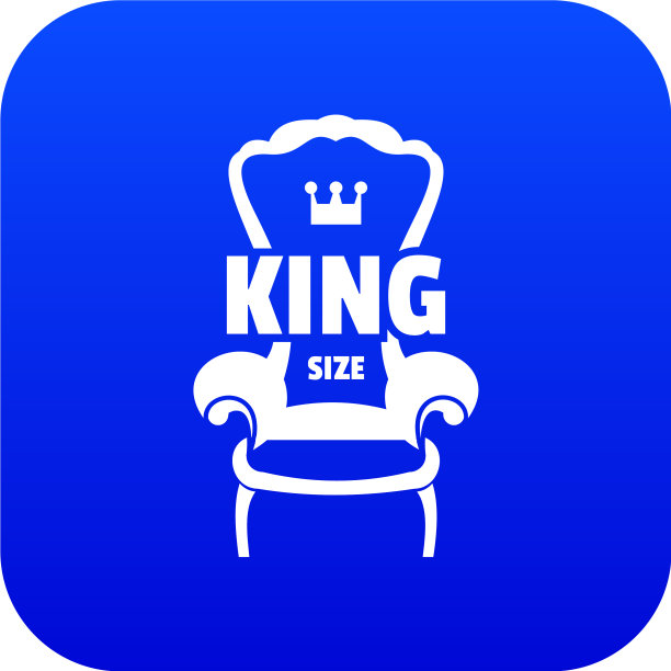 皇家扶手椅图标蓝色图片下载