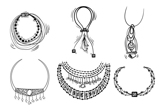 设置不同的手工项链在手工绘制图片下载