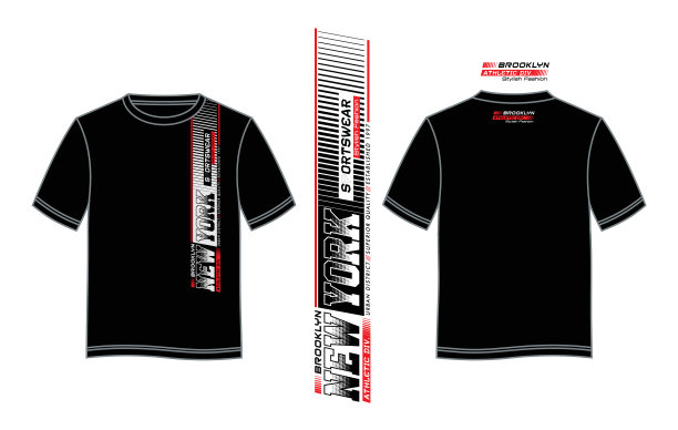 T恤纽约运动装排版设计图片下载