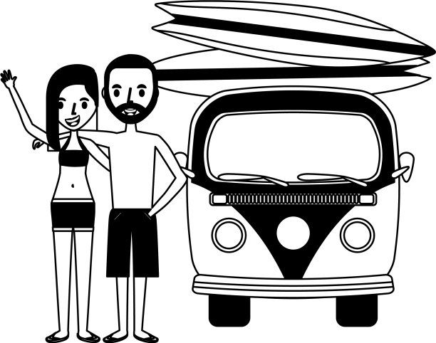 还有货车和冲浪板图片下载