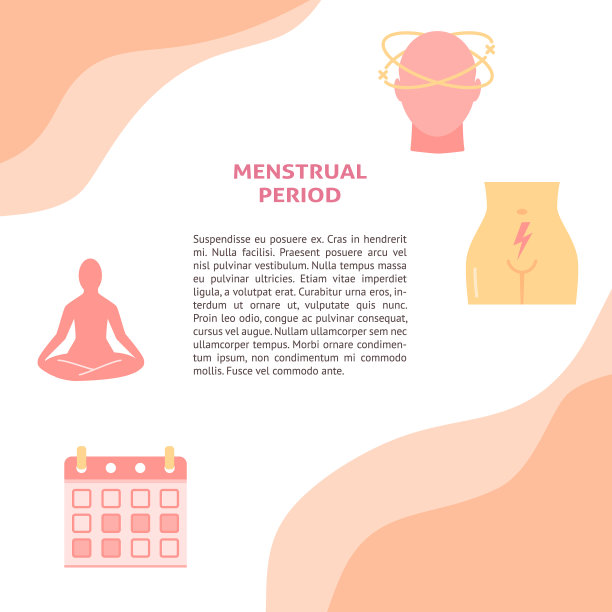 月经期概念横幅模板中图片下载