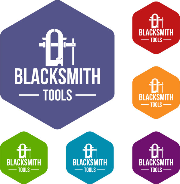 铁匠工具图标六面体图片下载