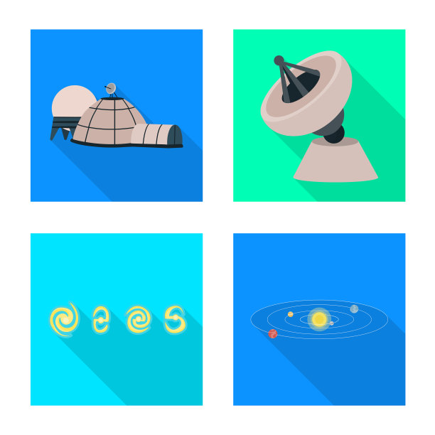 设计科学与宇宙图标集图片下载