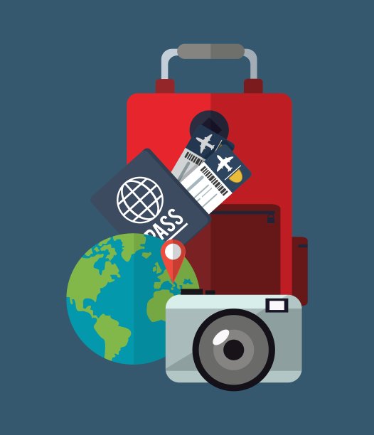 旅游假期或假日相关图标形象图片下载