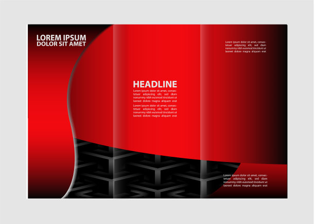 三折宣传册美容沙龙和目录图片下载