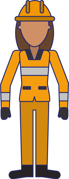 戴着头盔的消防员化身图片下载