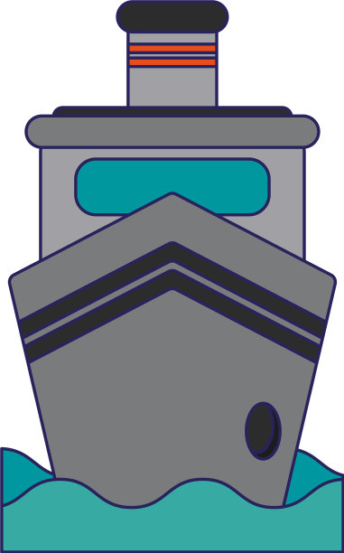 货轮在海上正面视图图片下载