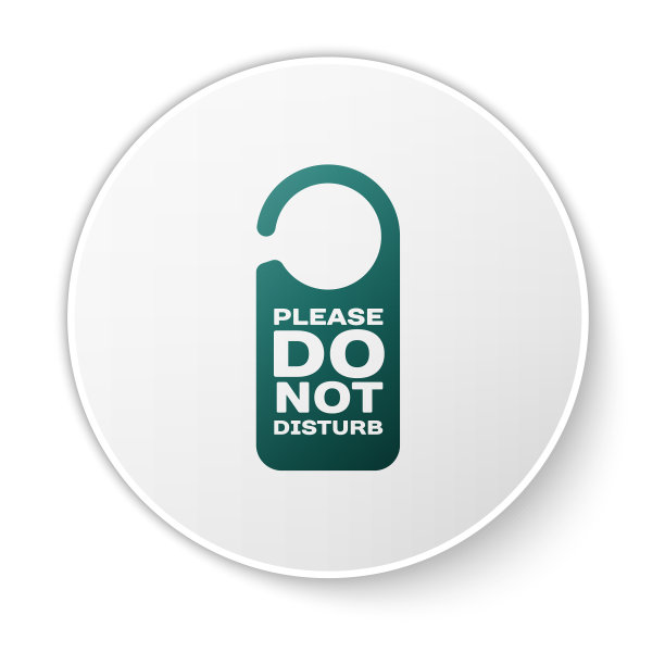 绿色请勿打扰图标隔离在白色图片下载