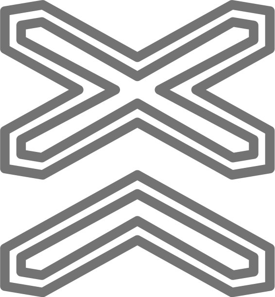 多路铁路警示标志图标图片下载