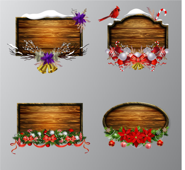 木制圣诞板图片下载