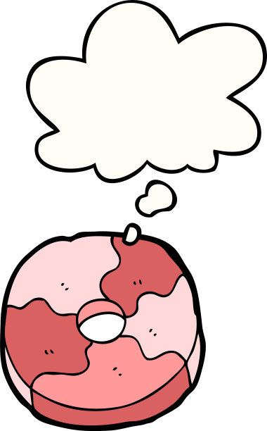 卡通饼干和思想泡泡图片下载