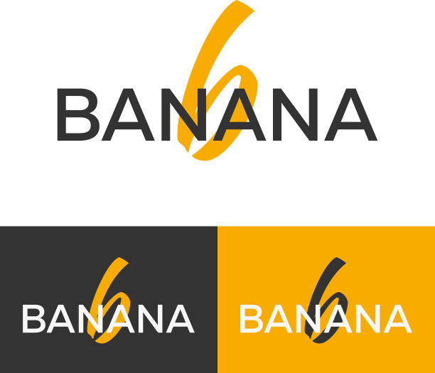 香蕉标志字母b标志标志模板图片下载