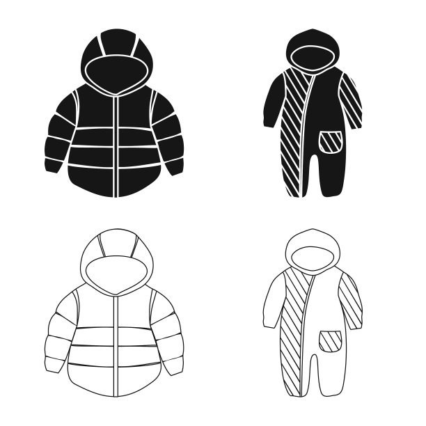 设计时装和服装标志套图片下载