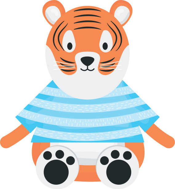 可爱的老虎幼稚的性格图片下载