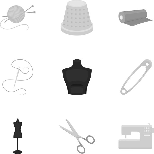 工作室设置黑白风格大图标图片下载