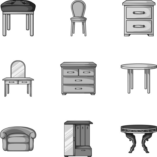 家具和家庭内部设置图标图片下载