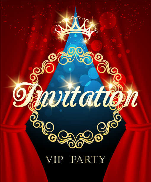 豪华邀请卡VIP派对邀请与图片下载