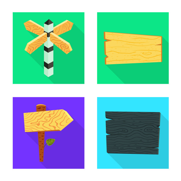 原始和木制标志图片下载