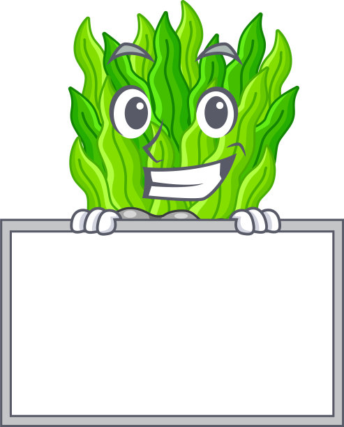 在漫画中与绿色的海藻笑图片下载