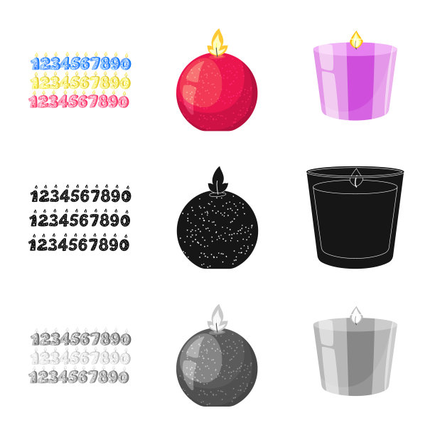 孤立对象放松和火焰标志设置图片下载