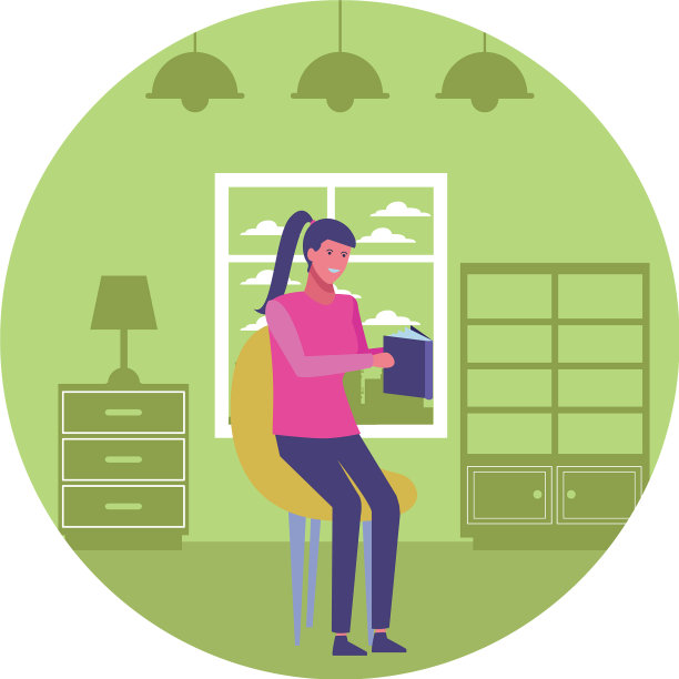 年轻女子卡通图片下载