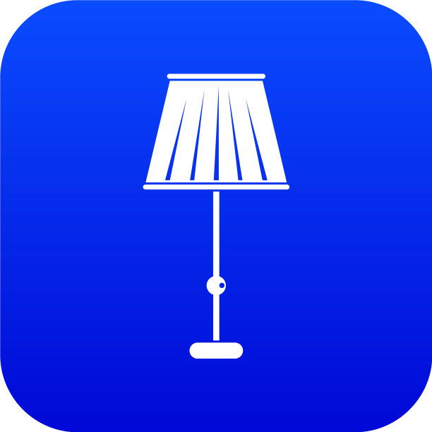 落地灯图标数码蓝色图片下载