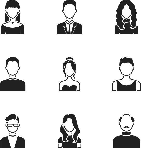 阿凡达设置图标在黑色风格大收集图片下载