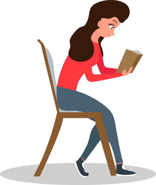 年轻女子坐在摇椅上，少女悠闲图片下载