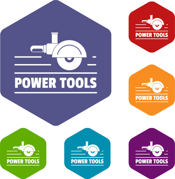 电动工具金属图标六面体图片下载