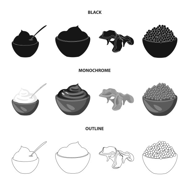 口味和产品标志集图片下载