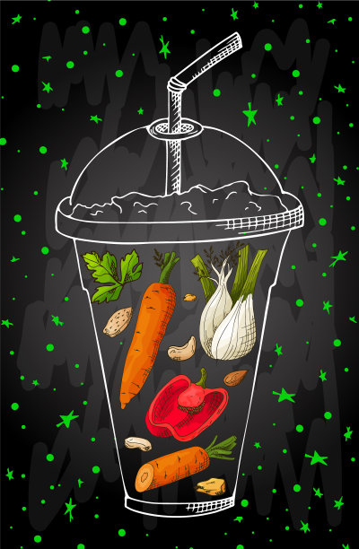 夏季水果冰沙饮料菜单信息图表图片下载