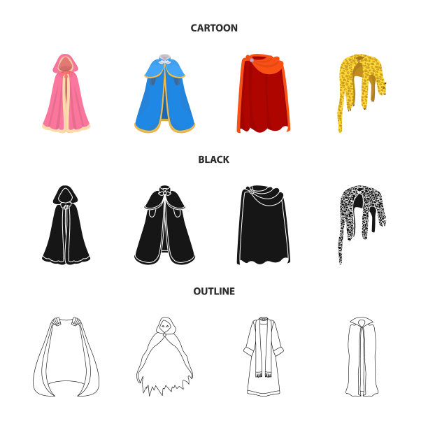 孤立对象的材料和服装标志设置图片下载