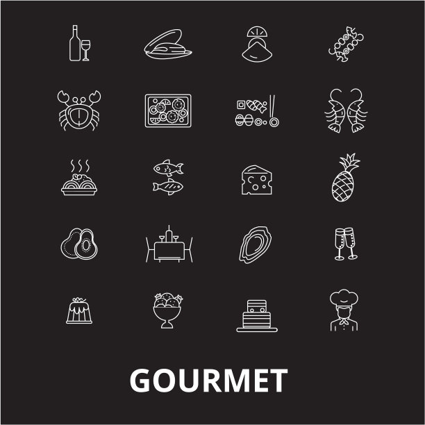 美食编辑线图标设置为黑色图片下载