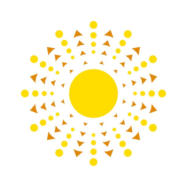 太阳图标孤立图片下载