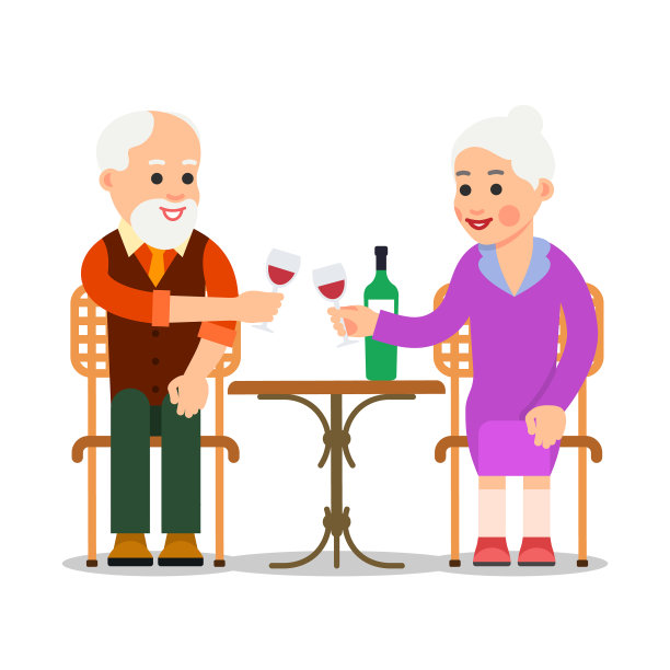 老人正坐在桌子旁图片下载