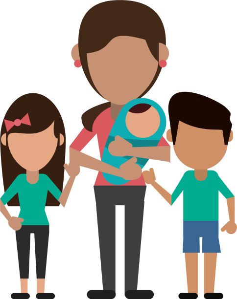 家庭头像无脸卡通图片下载